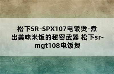 松下SR-SPX107电饭煲-煮出美味米饭的秘密武器 松下sr-mgt108电饭煲